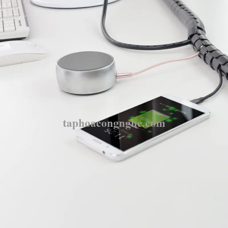 Ugreen 30820 5M màu Đen Dây ống xoắn PE bảo vệ cáp cao cấp LP121 30030820